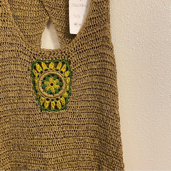 Anthropologie Knitted & Knotted Green Dress Small - Picture 3 of 5